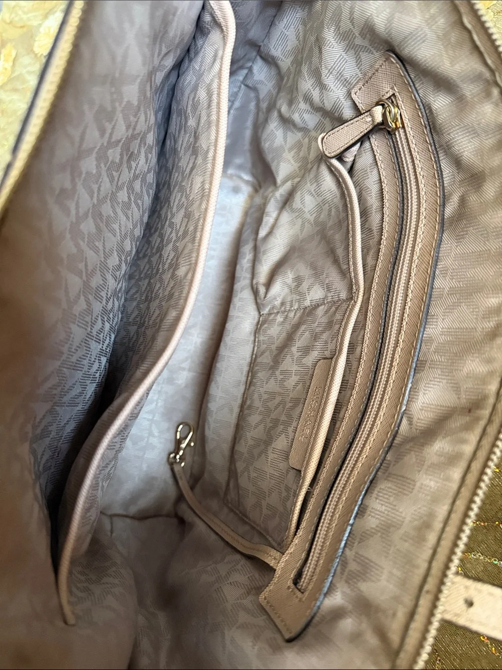 Michael Kors Blush Pink Saffiano Tote with Gold Accents